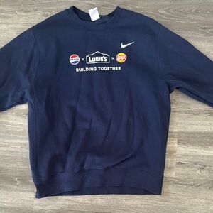 Nike Blue Crewneck Sweater with Basketball Design